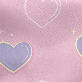 Bright Shining Love Heart Jersey Backed Fleece