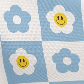Smiling Flowery Plaid Pongee