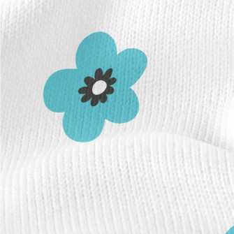 Bright Blue Flowers Stretch Jersey