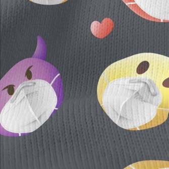 Emoji Image Wearing A Mask Stretch Jersey