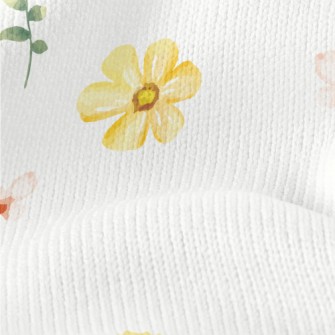 Watercolor Style Flowers Stretch Jersey