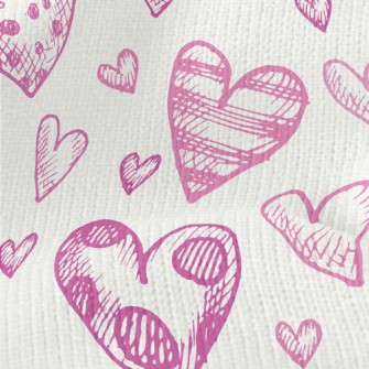 Three-dimensional Love Hearts  Stretch Jersey
