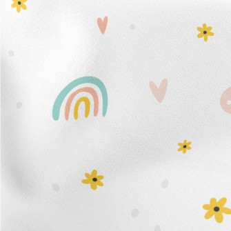 Cute Flowers And The Sun Lightweight Cotton Poplin