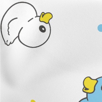 Brightly Colored Ducks Lightweight Cotton Poplin