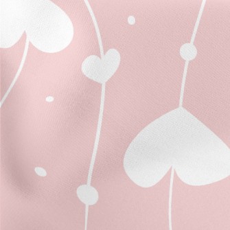 String Of Love Hearts Lightweight Cotton Poplin