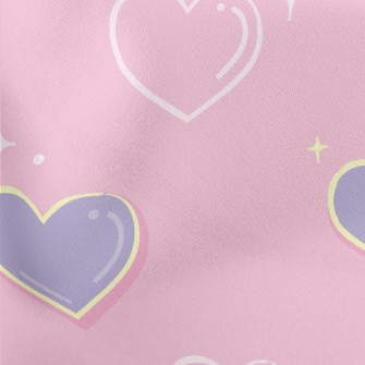 Bright Shining Love Heart Lightweight Cotton Poplin