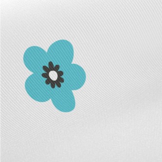 Bright Blue Flowers Midweight Cotton Poplin