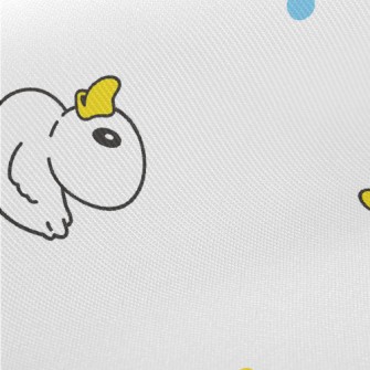 Brightly Colored Ducks Midweight Cotton Poplin
