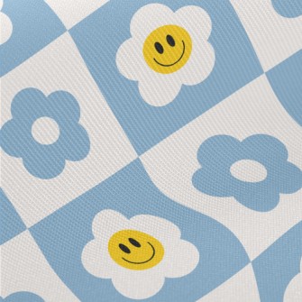 Smiling Flowery Plaid Midweight Cotton Poplin