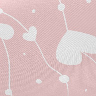 String Of Love Hearts Midweight Cotton Poplin