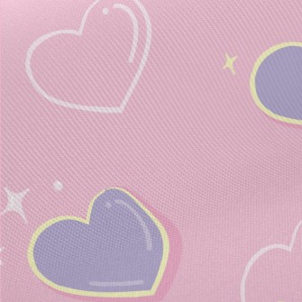 Bright Shining Love Heart Midweight Cotton Poplin