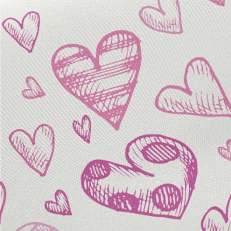 Three-dimensional Love Hearts  Midweight Cotton Poplin