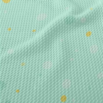 Bright Green Glaring Dots Birdseye Piqué