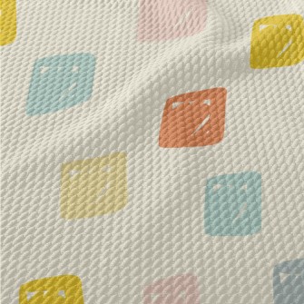 Brightly Colored Square Graphi Birdseye Piqué