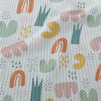 Irregular Color Pattern Birdseye Piqué