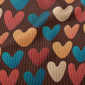 Colorful Three-dimensional Lov Birdseye Piqué