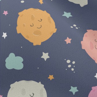 Planets And Starry Sky Of Diff Chiffon