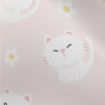 White Cute Cat Chiffon