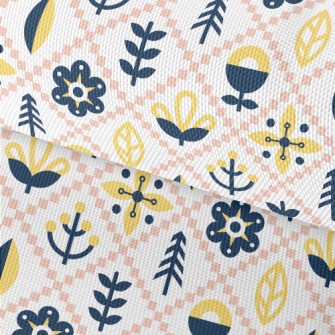 Simple Floral Rhombus Waterproof Oxford