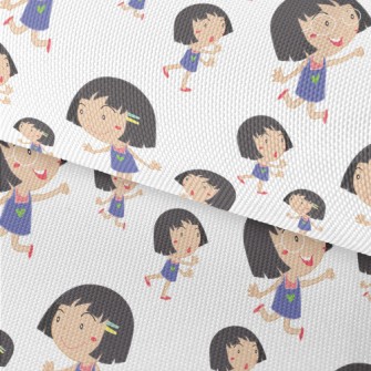 Cartoon Style Girl Waterproof Oxford