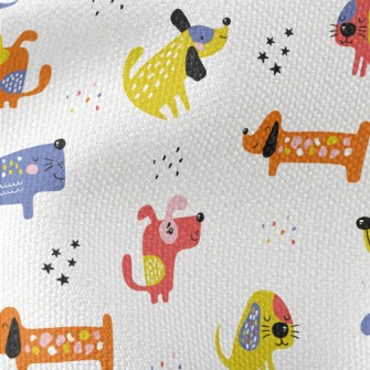 Colorful Dogs Waterproof Canvas