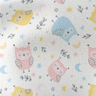 Cute Owl In Three Primary Colo Waterproof Canvas