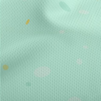 Bright Green Glaring Dots Athletic Mesh Flat Back