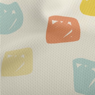 Brightly Colored Square Graphi Athletic Mesh Flat Back