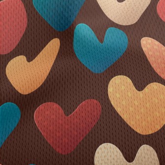 Colorful Three-dimensional Lov Athletic Mesh Flat Back