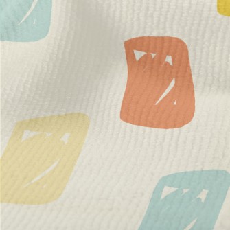 Brightly Colored Square Graphi Terry