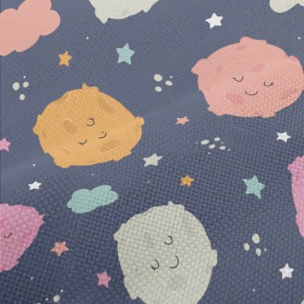 Planets And Starry Sky Of Diff Performance Linen