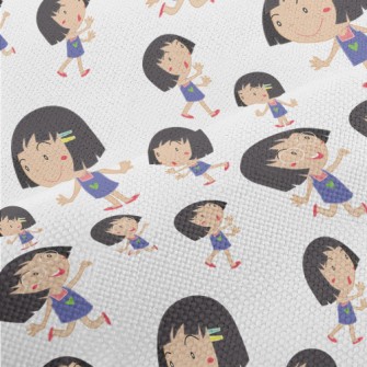 Cartoon Style Girl Performance Linen