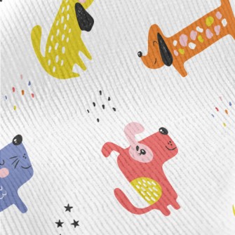 Colorful Dogs Standard Corduroy