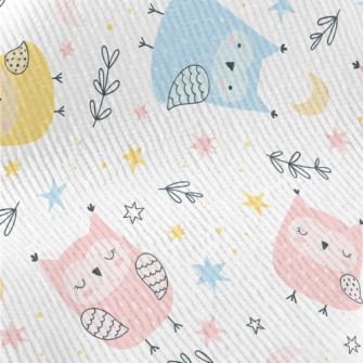 Cute Owl In Three Primary Colo Standard Corduroy
