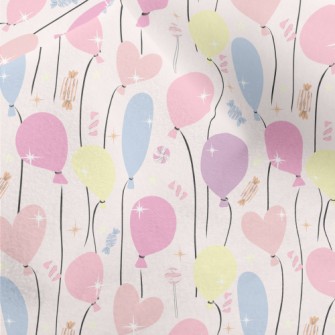 Sparkling Colorful Balloons An Micro Fleece
