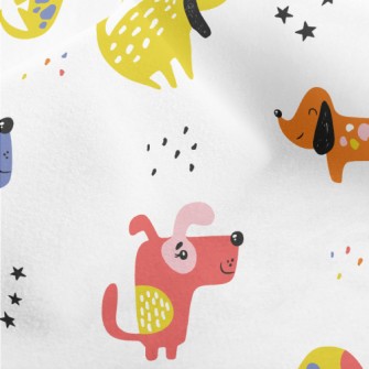 Colorful Dogs Micro Fleece