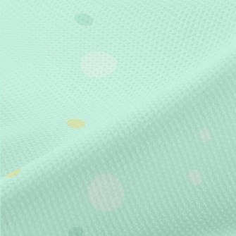 Bright Green Glaring Dots Piqué