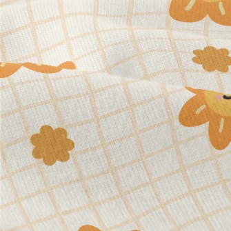 Orange Flower Lattice Modern Jersey