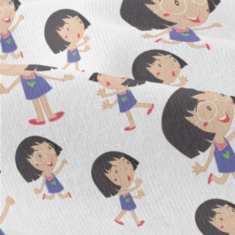Cartoon Style Girl Modern Jersey
