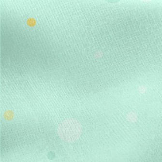 Bright Green Glaring Dots Jersey Backed Fleece