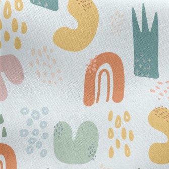 Irregular Color Pattern Jersey Backed Fleece