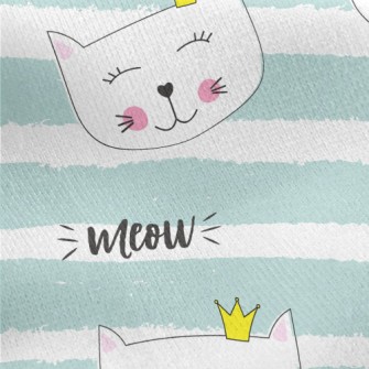 Cat With A Crown Jersey Backed Fleece