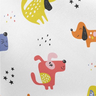 Colorful Dogs Pongee