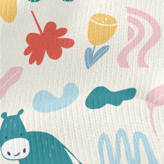 Monotonous And Fresh Leaf Line Stretch Jersey