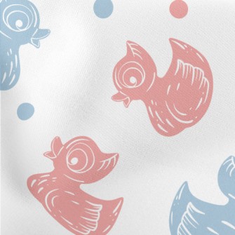 Wood Carving Style Duck Lightweight Cotton Poplin