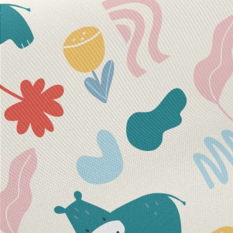 Monotonous And Fresh Leaf Line Midweight Cotton Poplin