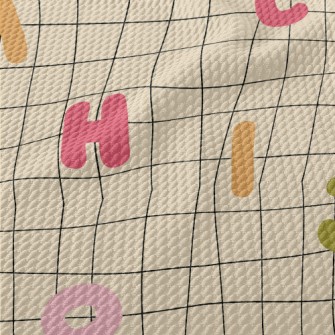 Colorful Twisted English Lette Birdseye Piqué