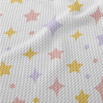 Colorful Shining Stars Birdseye Piqué
