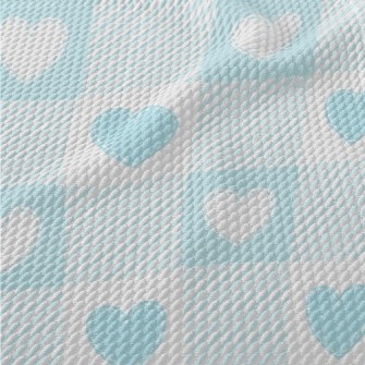 Light Blue Tailor Love Heart P Birdseye Piqué