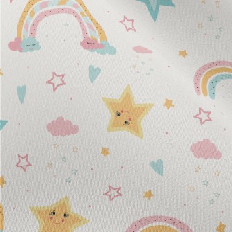 Colorful Stars And Rainbow Chiffon